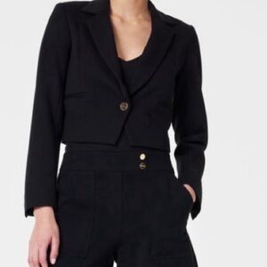 SPANX Ponte Cropped Blazer Black NWOT
